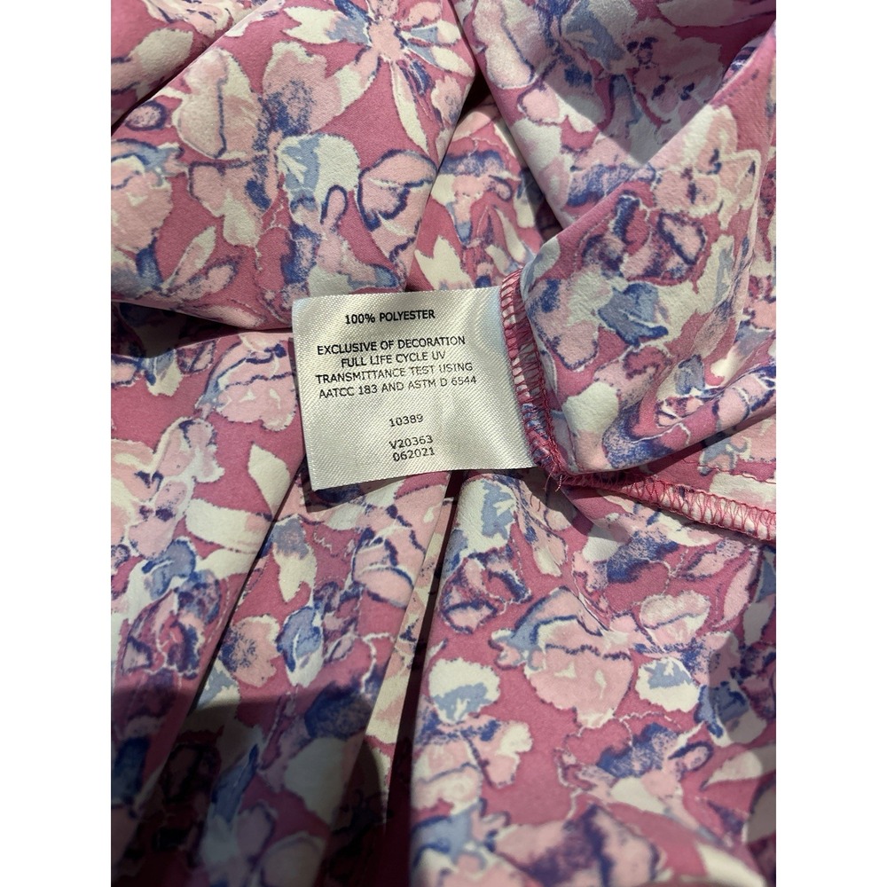 Coolibar Dress Size XXL Black UPF 50+ Colorful Pink Lightweight Tie Waist‎ - Picture 4 of 6